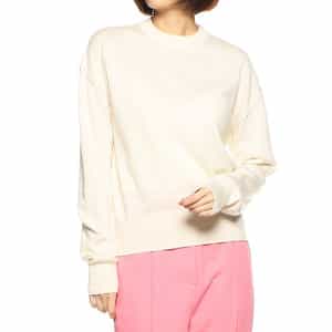 ウォッシャブルカシミヤシルクモックネックニットプルオーバー