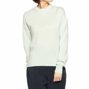 ウォッシャブルカシミヤシルクモックネックニットプルオーバー