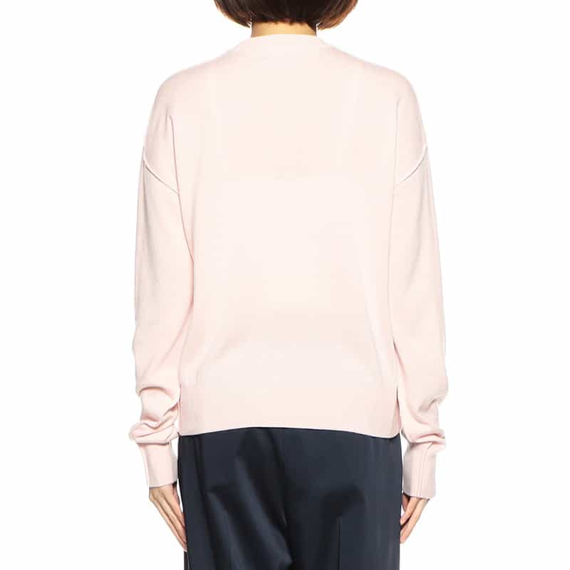 BARNEYS NEW YORK ウォッシャブルカシミヤシルクモックネックニットプルオーバー LIGHT PINK