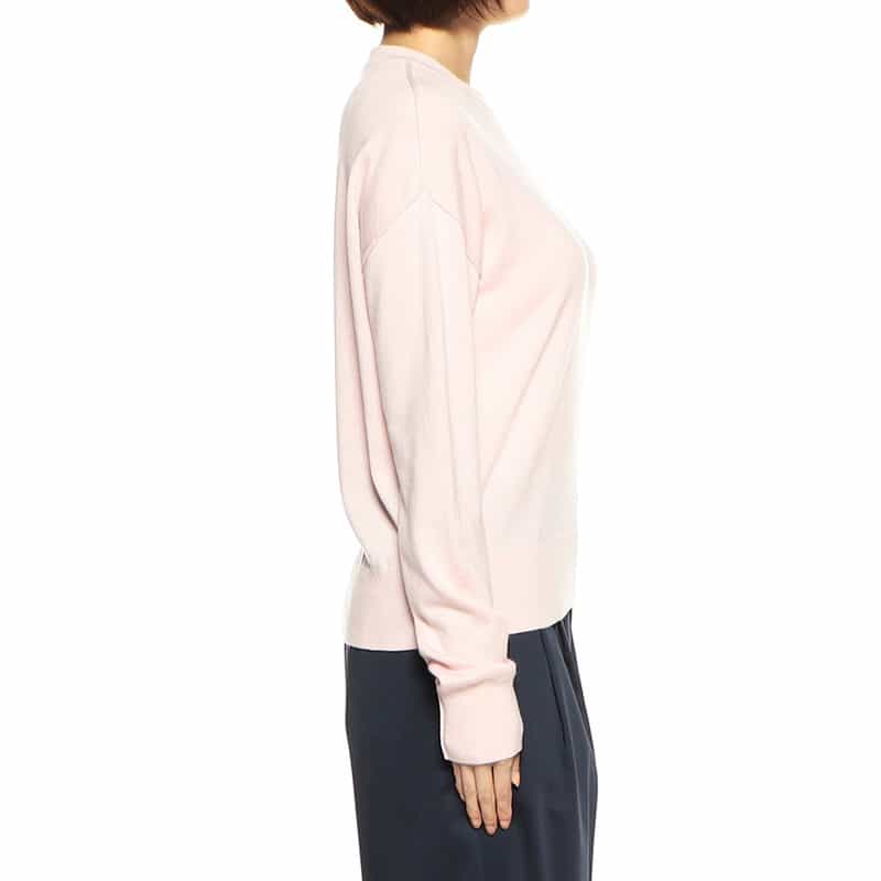 BARNEYS NEW YORK ウォッシャブルカシミヤシルクモックネックニットプルオーバー LIGHT PINK