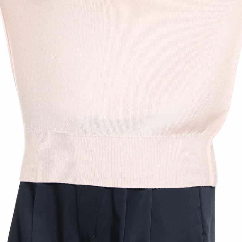 BARNEYS NEW YORK ウォッシャブルカシミヤシルクモックネックニットプルオーバー LIGHT PINK