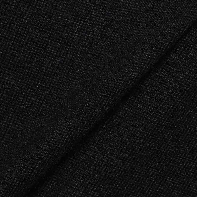 BARNEYS NEW YORK ウォッシャブルカシミヤシルクモックネックニットプルオーバー BLACK