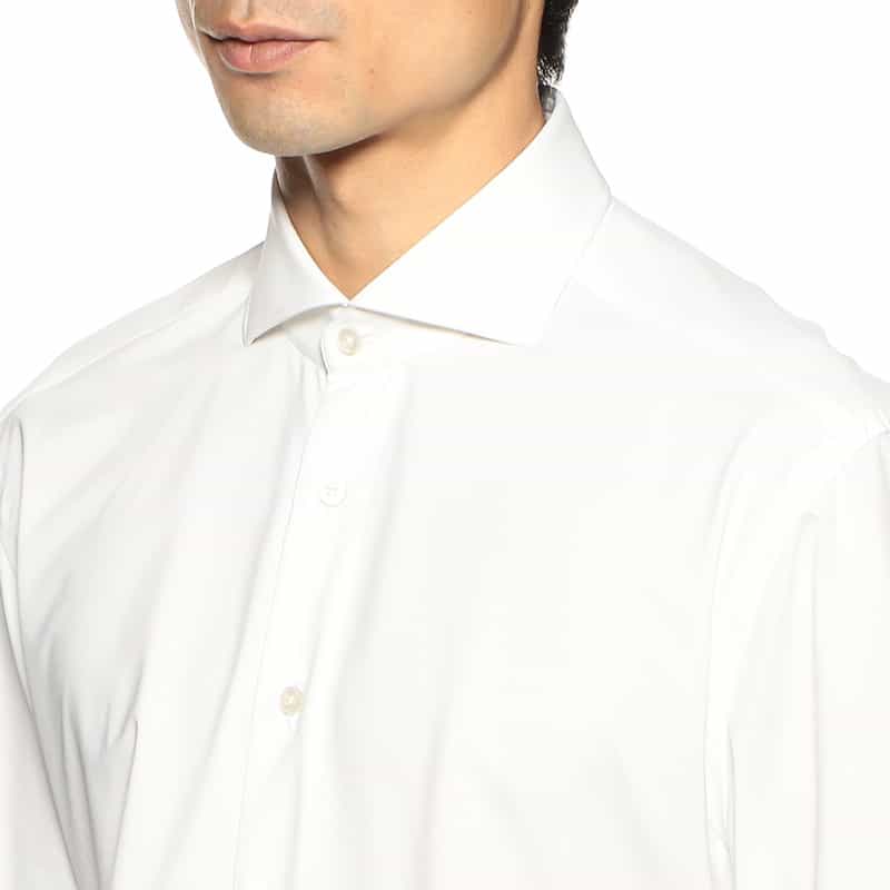 XACUS イージーケアソリッドシャツ WHITE