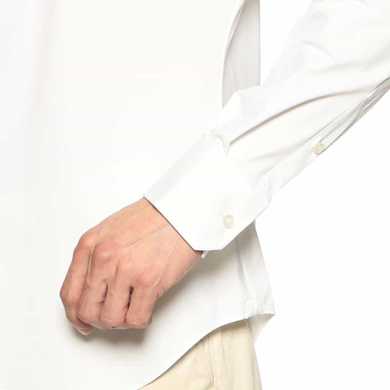 XACUS イージーケアソリッドシャツ WHITE