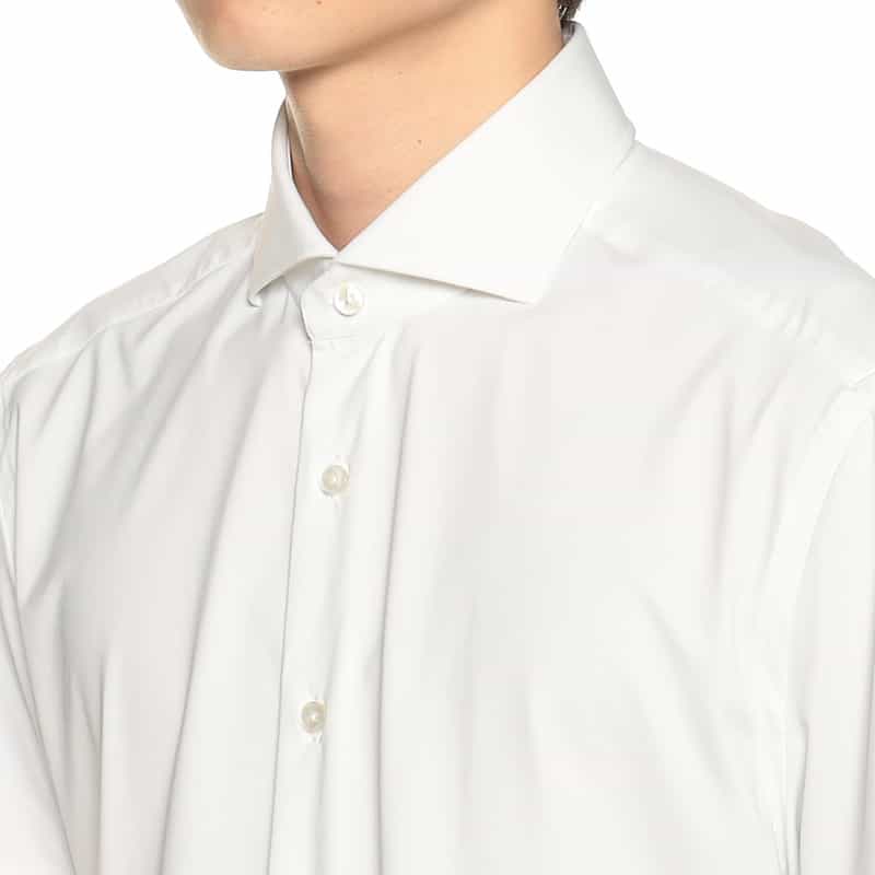 XACUS バーニーズ ニューヨーク限定ストレッチシャツ WHITE