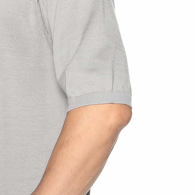 BARNEYS NEW YORK 海島綿クルーネックニットソー LIGHT GRAY