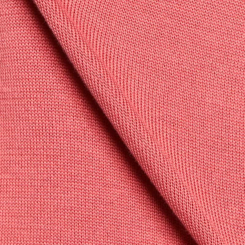 BARNEYS NEW YORK 海島綿半袖モックネックニットTシャツ PINK