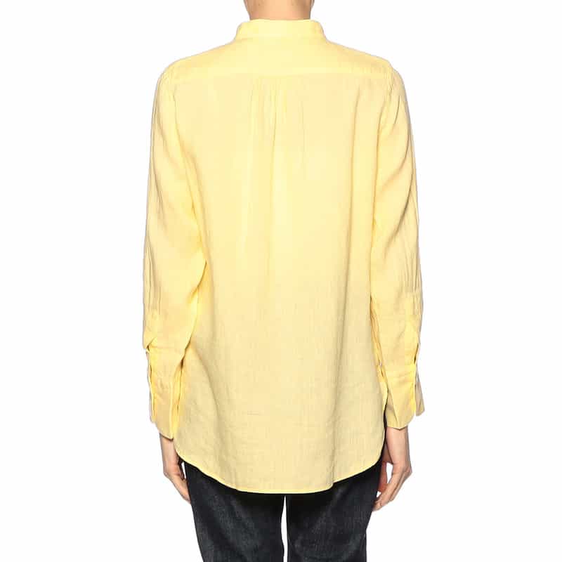 BAGUTTA リネンバンドカラーシャツ YELLOW