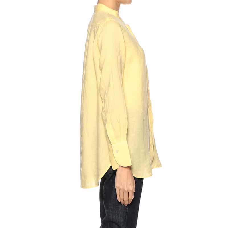 BAGUTTA リネンバンドカラーシャツ YELLOW