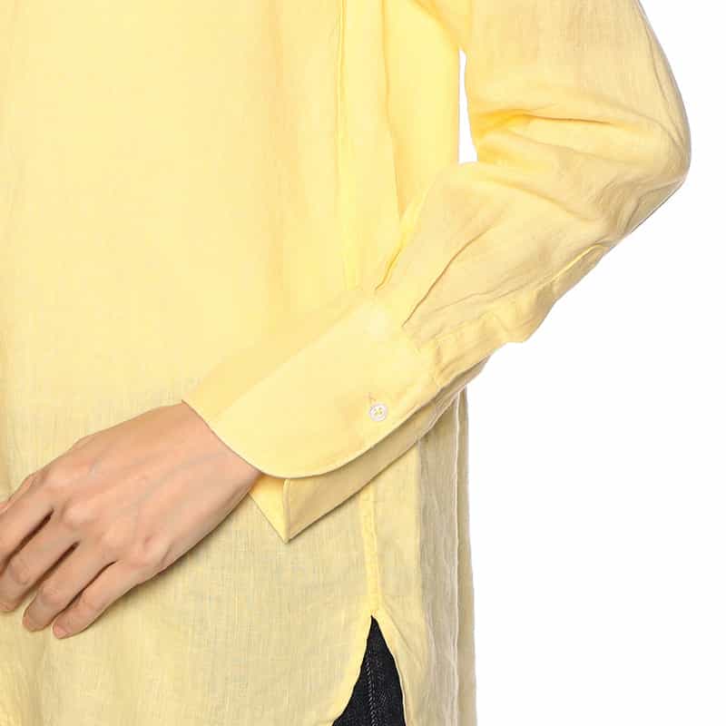 BAGUTTA リネンバンドカラーシャツ YELLOW