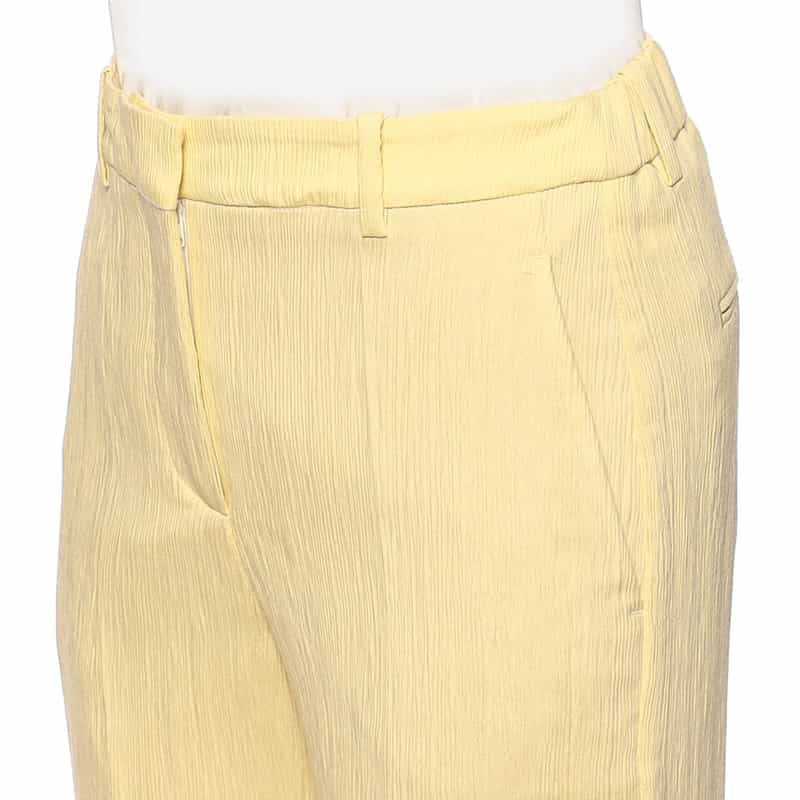 INCOTEX パイピングヘムワイドパンツ LIGHT YELLOW
