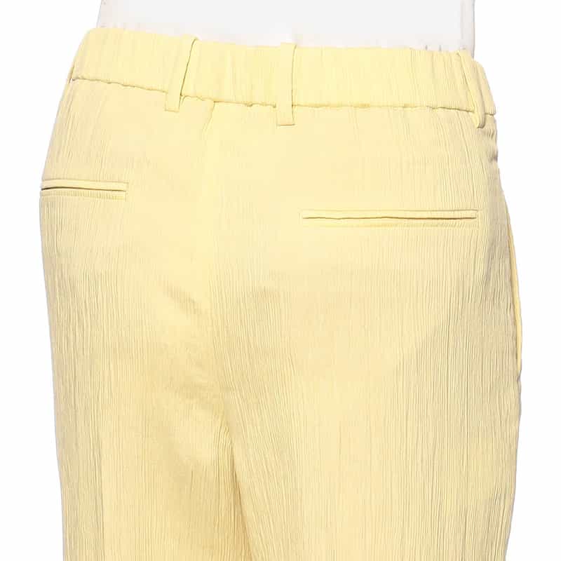 INCOTEX パイピングヘムワイドパンツ LIGHT YELLOW