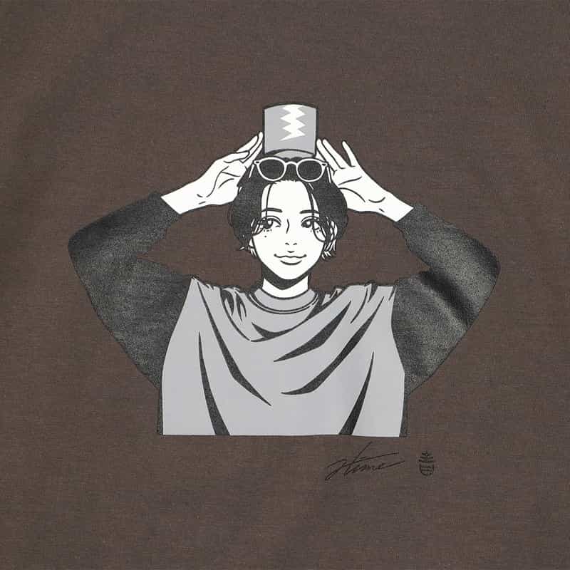 HIME x AOBOUZU バーニーズ　ニューヨーク限定Hime × aobouzuコラボレートロングスリーブTシャツ DARK GRAY