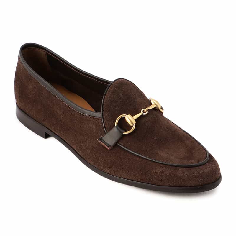 BARNEYS NEW YORK スエードビットローファー DARK BROWN