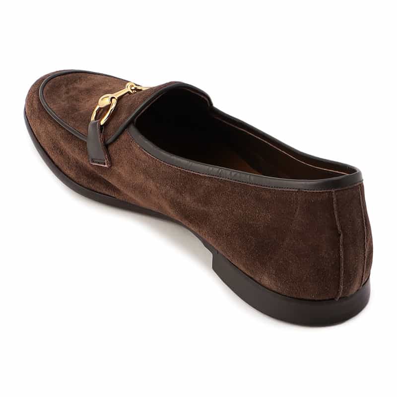 BARNEYS NEW YORK スエードビットローファー DARK BROWN