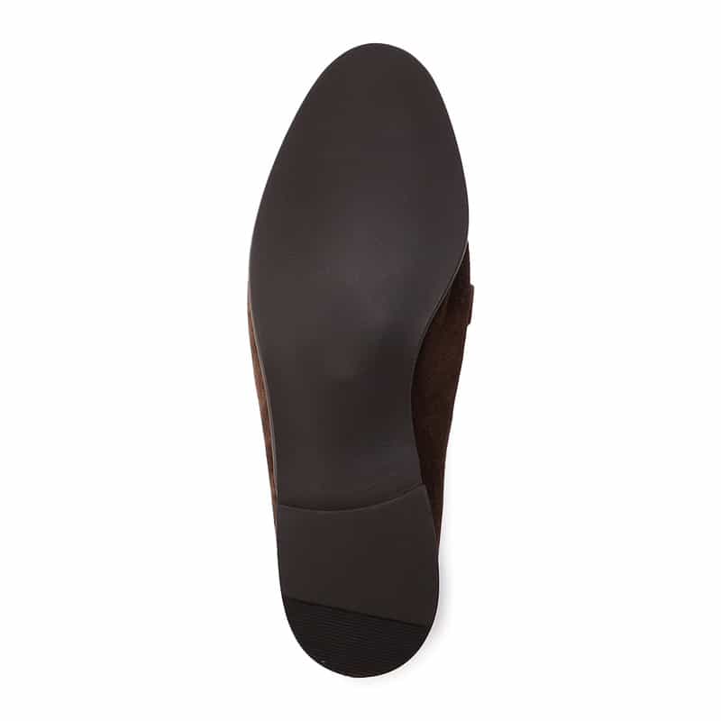 BARNEYS NEW YORK スエードビットローファー DARK BROWN