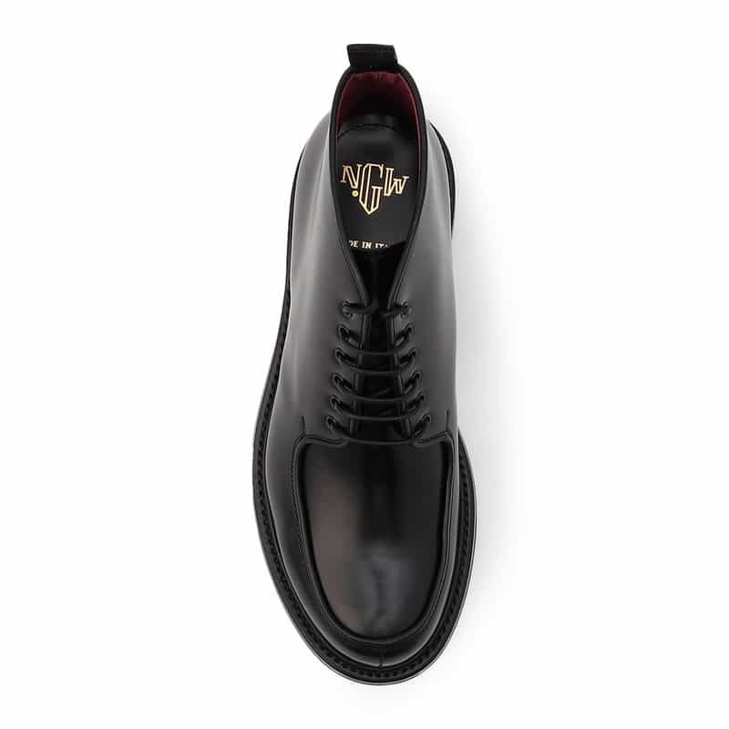 N.GW レースアップブーツ BLACK