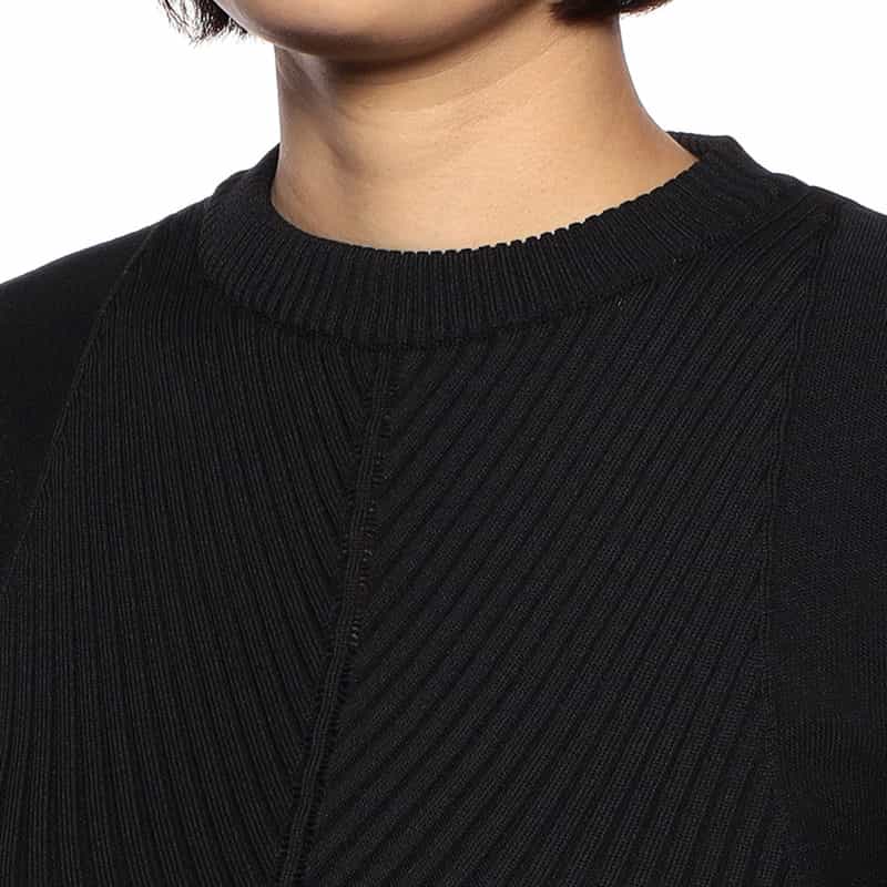 BARNEYS NEW YORK セットアップペプラムニットプルオーバー BLACK