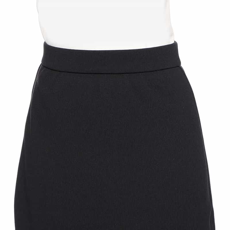 BARNEYS NEW YORK セットアップウォッシャブル セミフレアロングスカート BLACK