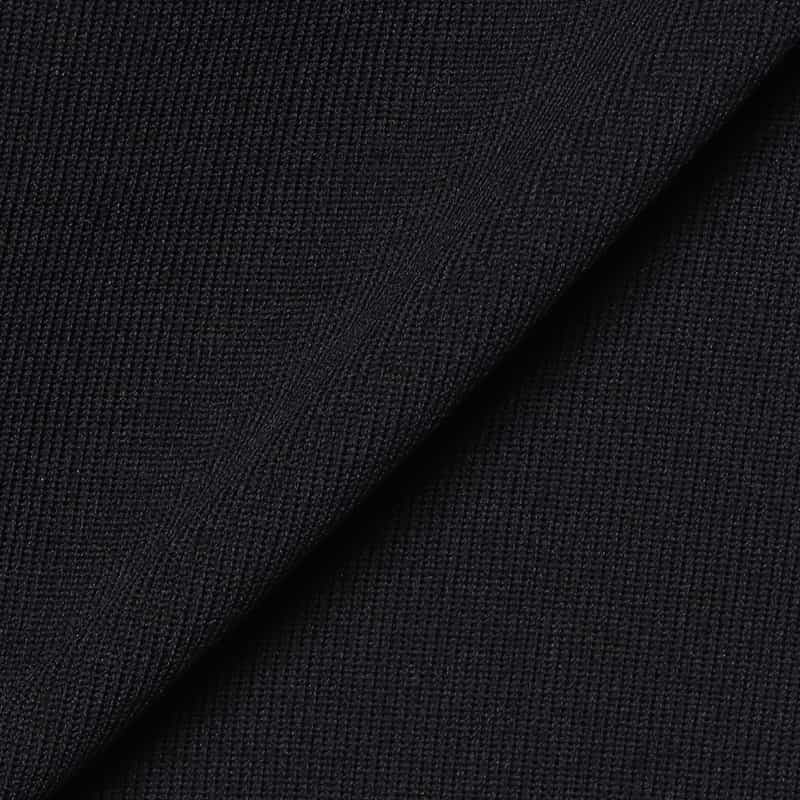 BARNEYS NEW YORK セットアップウォッシャブル セミフレアロングスカート BLACK