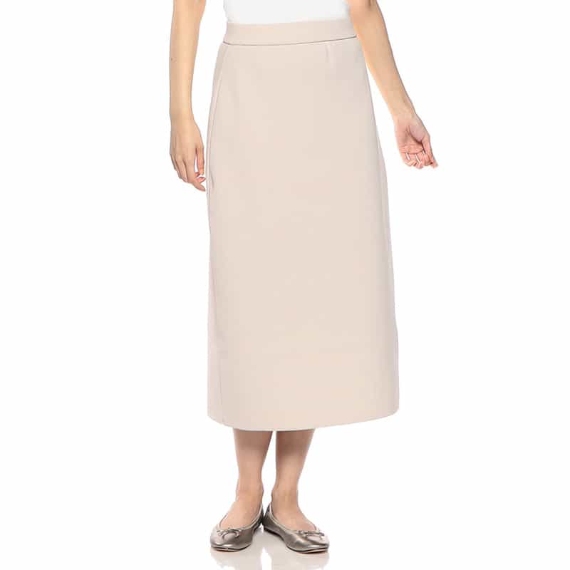 BARNEYS NEW YORK セットアップウォッシャブル セミフレアロングスカート GRAY BEIGE