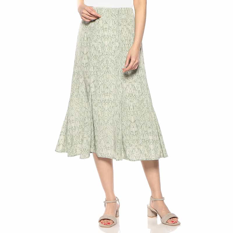 BARNEYS NEW YORK セットアップウォッシャブル プリントマーメイドスカート GREEN