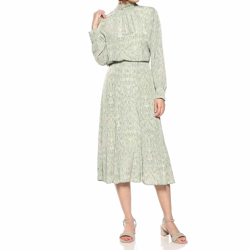 BARNEYS NEW YORK セットアップウォッシャブル プリントマーメイドスカート GREEN