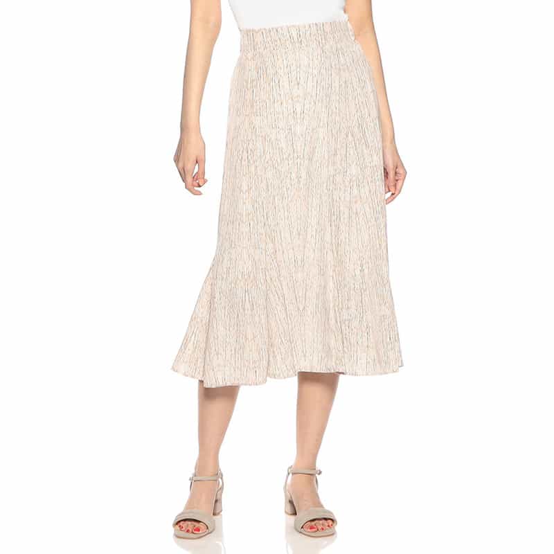 BARNEYS NEW YORK セットアップウォッシャブル プリントマーメイドスカート LIGHT PINK