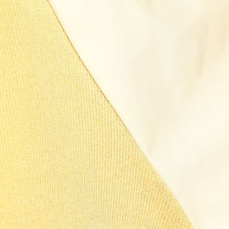 BARNEYS NEW YORK コンビネーションボリュームスリーブピンタックニットプルオーバー YELLOW