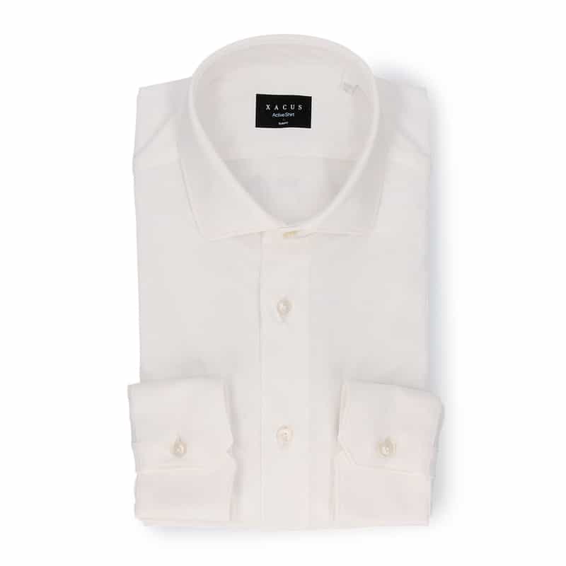 XACUS ドレスシャツ WHITE