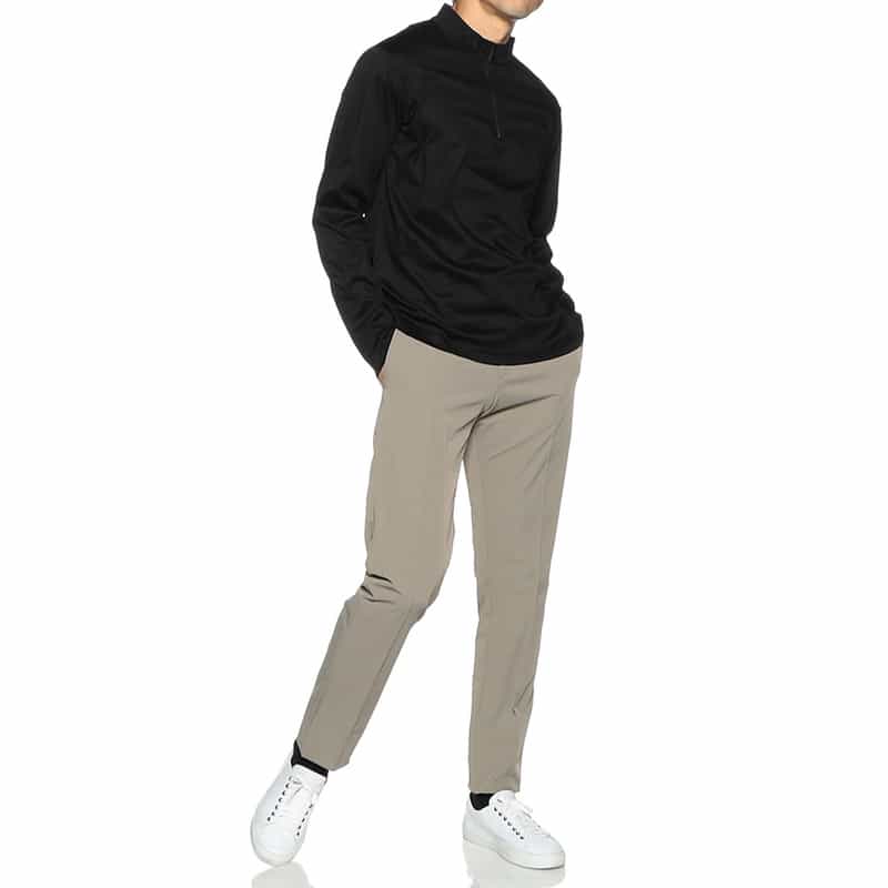 BARNEYS NEW YORK ハーフジップカットソー BLACK