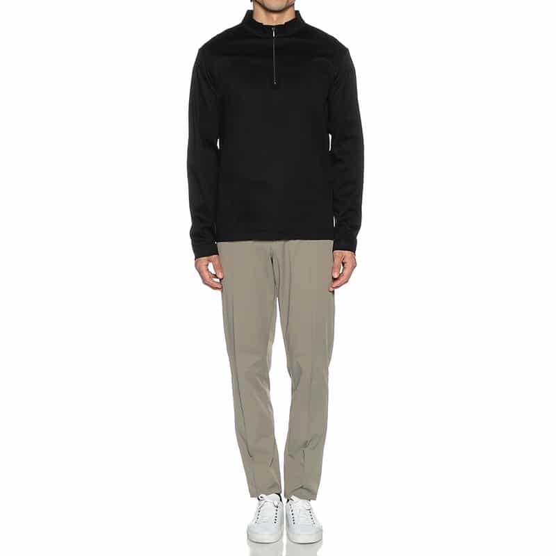 BARNEYS NEW YORK ハーフジップカットソー BLACK