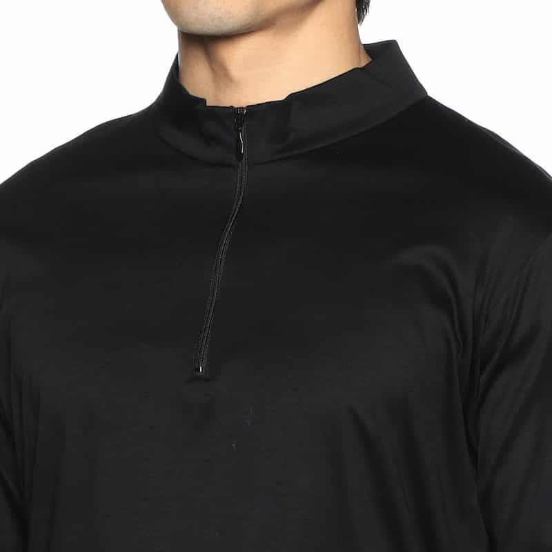 BARNEYS NEW YORK ハーフジップカットソー BLACK