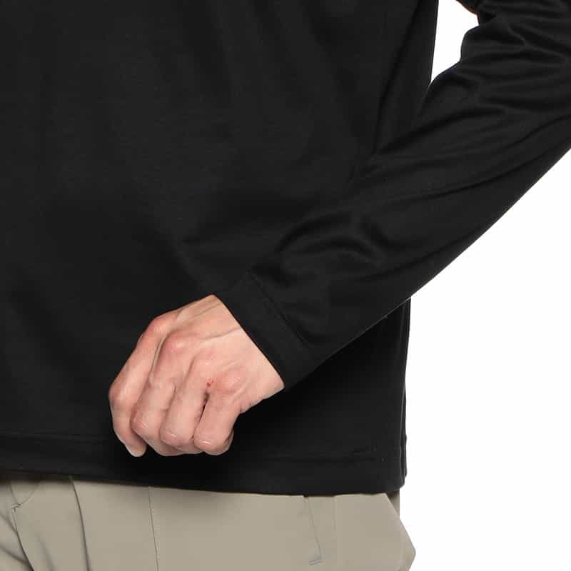 BARNEYS NEW YORK ハーフジップカットソー BLACK