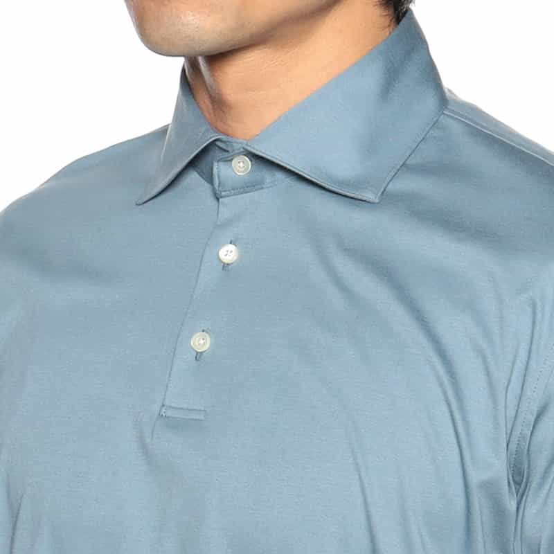 BARNEYS NEW YORK ポロシャツ （ALBINI社製オーガニックコットン使用） BLUE