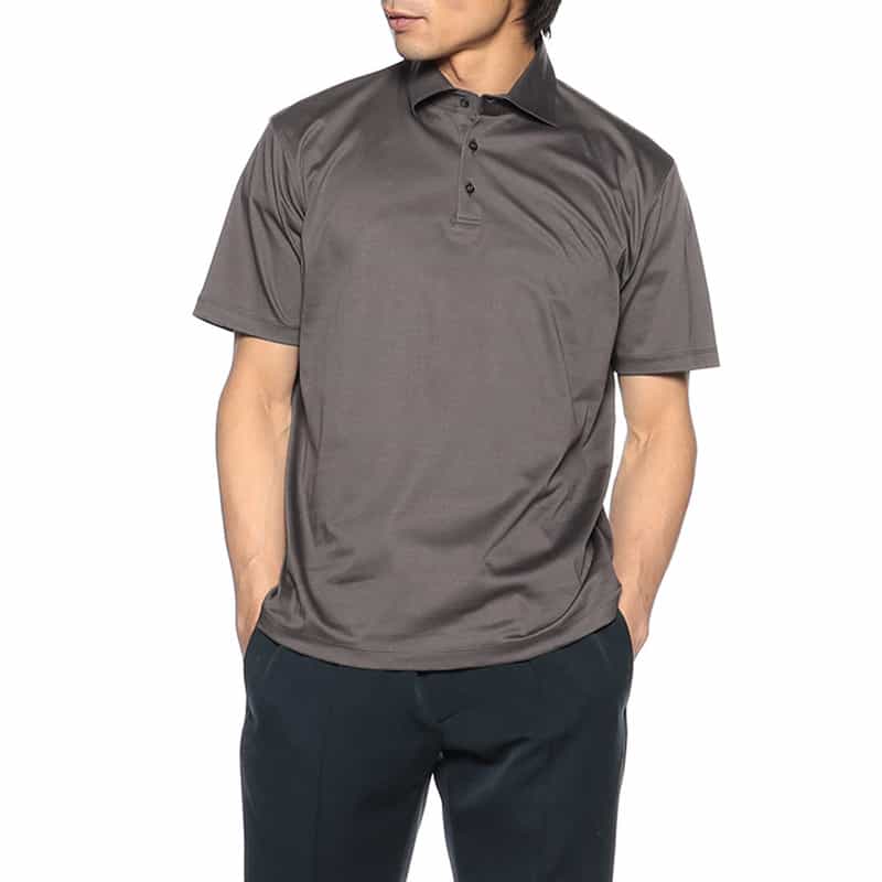 BARNEYS NEW YORK ポロシャツ （ALBINI社製オーガニックコットン使用） GRAY