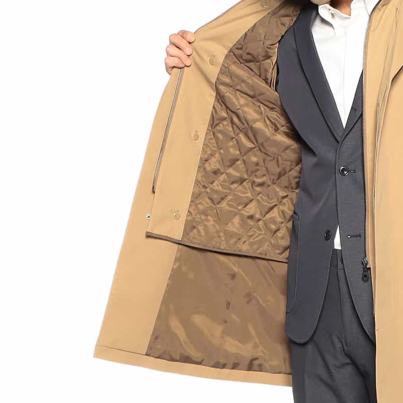 BARNEYS NEW YORK キルティングライナーシングルトレンチコート BEIGE