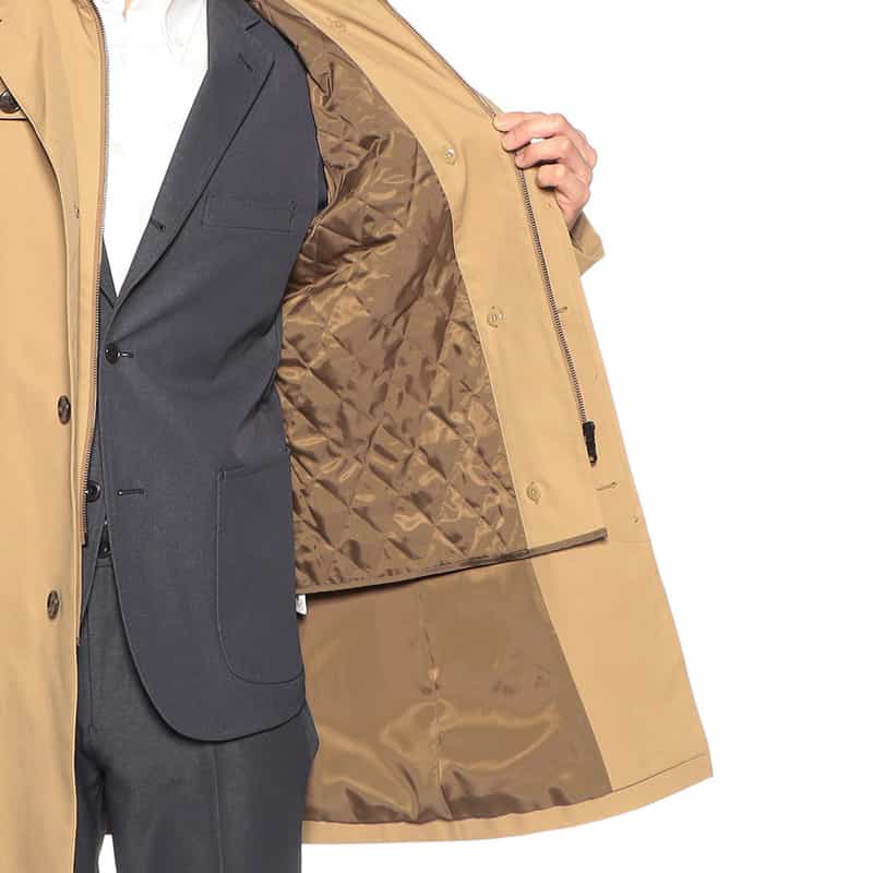 BARNEYS NEW YORK キルティングライナーシングルトレンチコート BEIGE