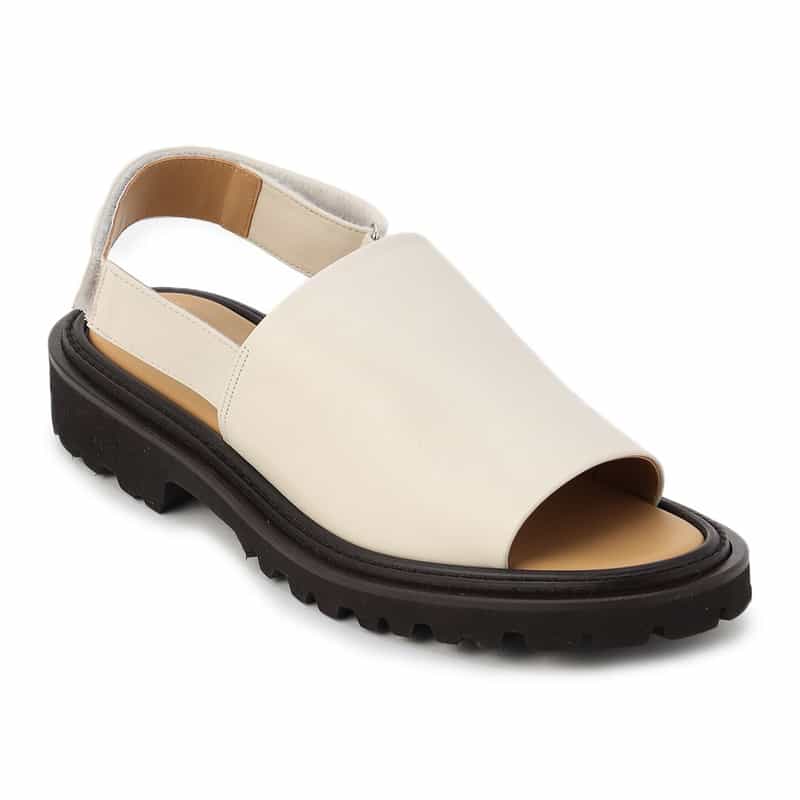 BARNEYS NEW YORK バックスリングサボサンダル WHITE