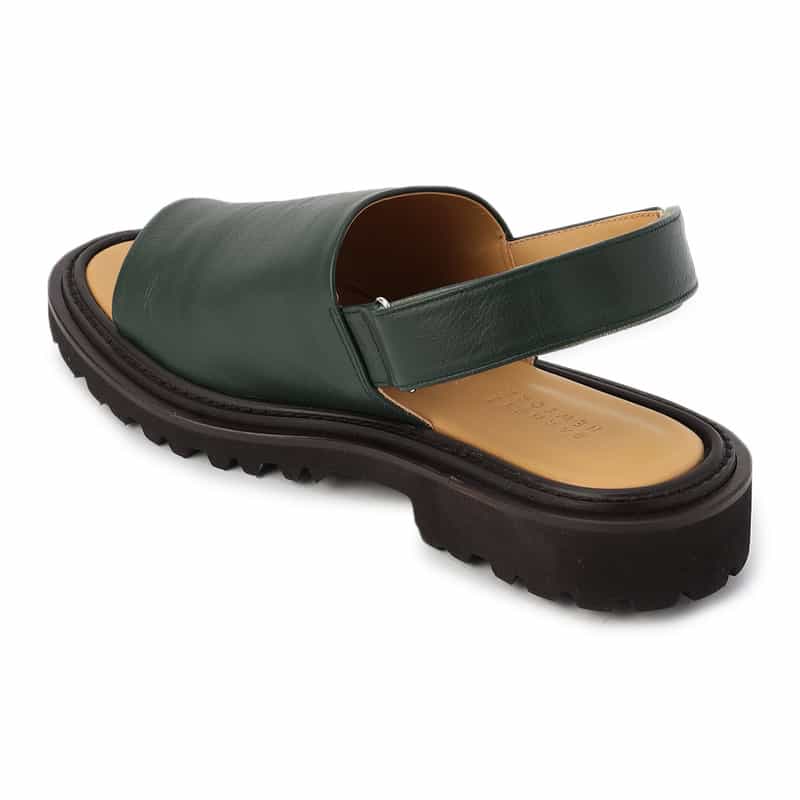 BARNEYS NEW YORK バックスリングサボサンダル GREEN