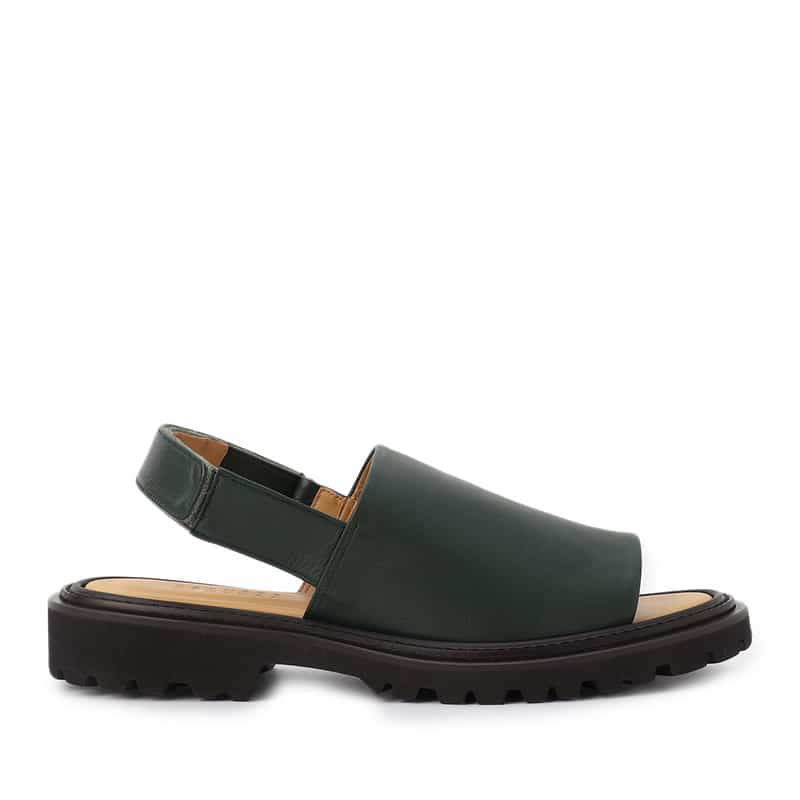BARNEYS NEW YORK バックスリングサボサンダル GREEN