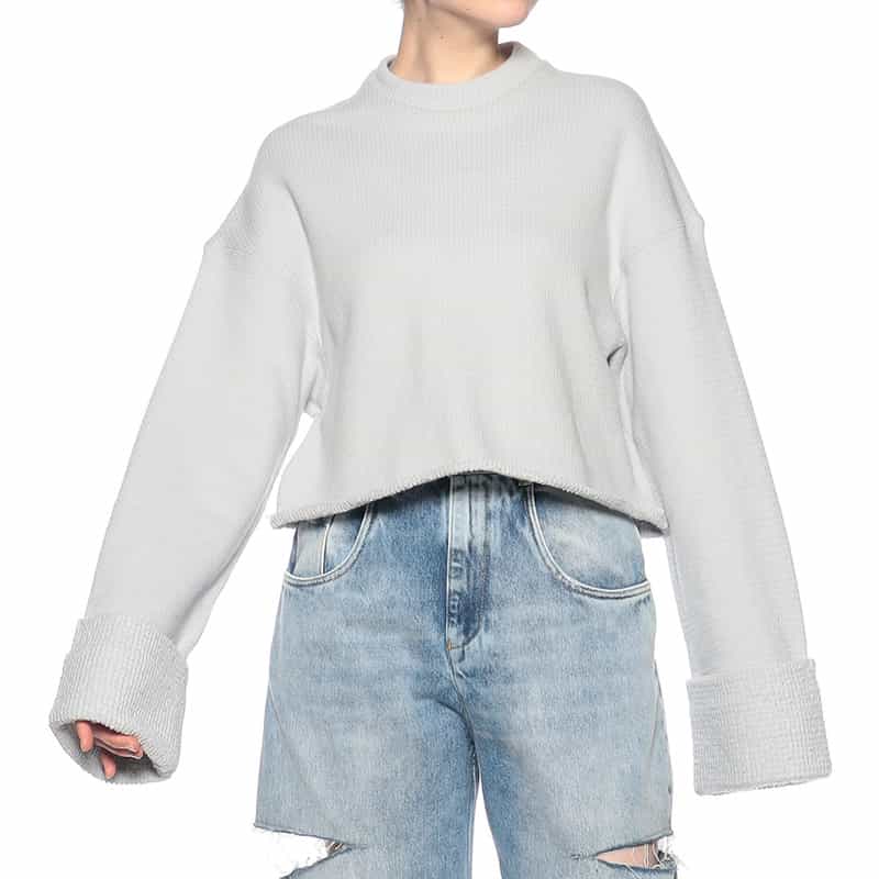 KANAKO SAKAI クルーネックショートスエットプルオーバー LIGHT BLUE