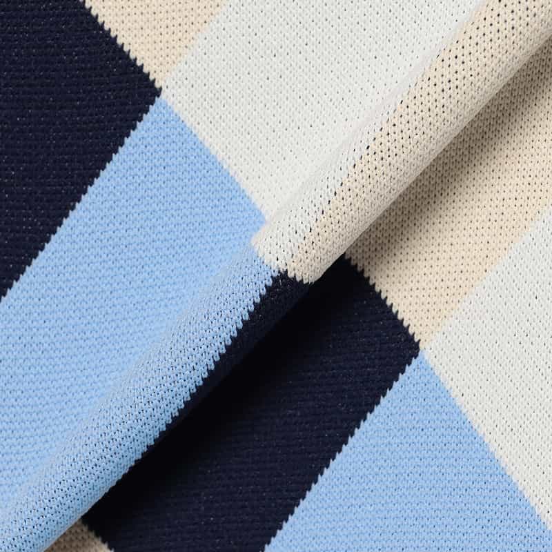 BARNEYS NEW YORK ウォッシャブル ダイヤ柄ニットスカート NAVY