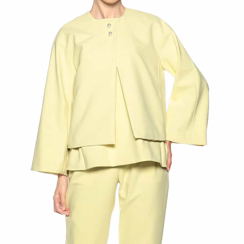 BARNEYS NEW YORK セットアップパールボタンジャケット LIGHT YELLOW