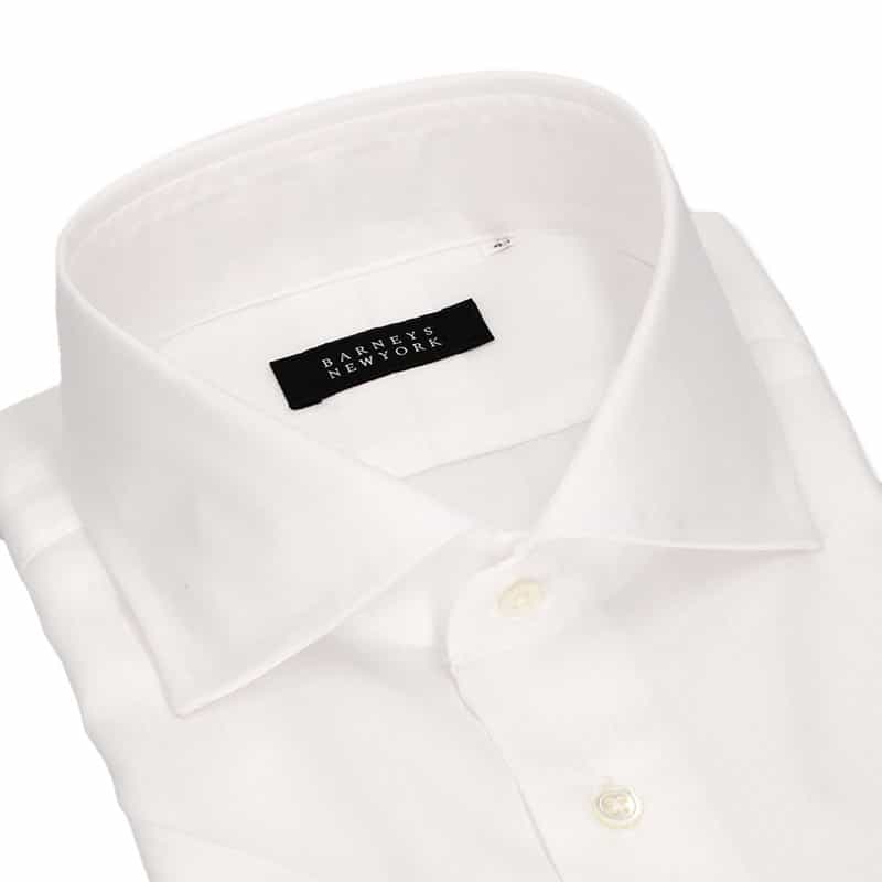 BARNEYS NEW YORK イージーケア半袖ドレスシャツ WHITE