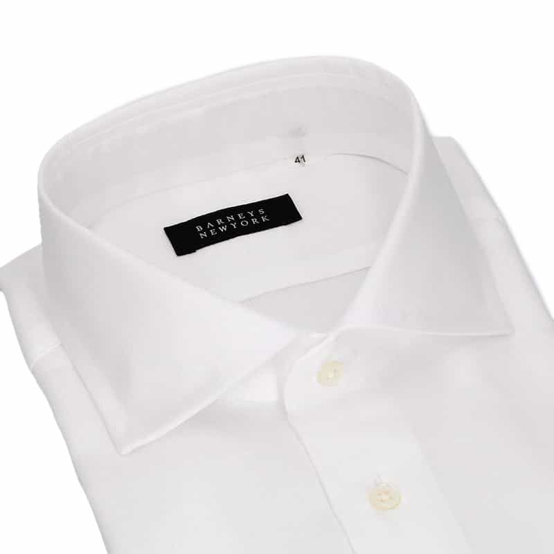 BARNEYS NEW YORK イージーケア半袖ドレスシャツ WHITE