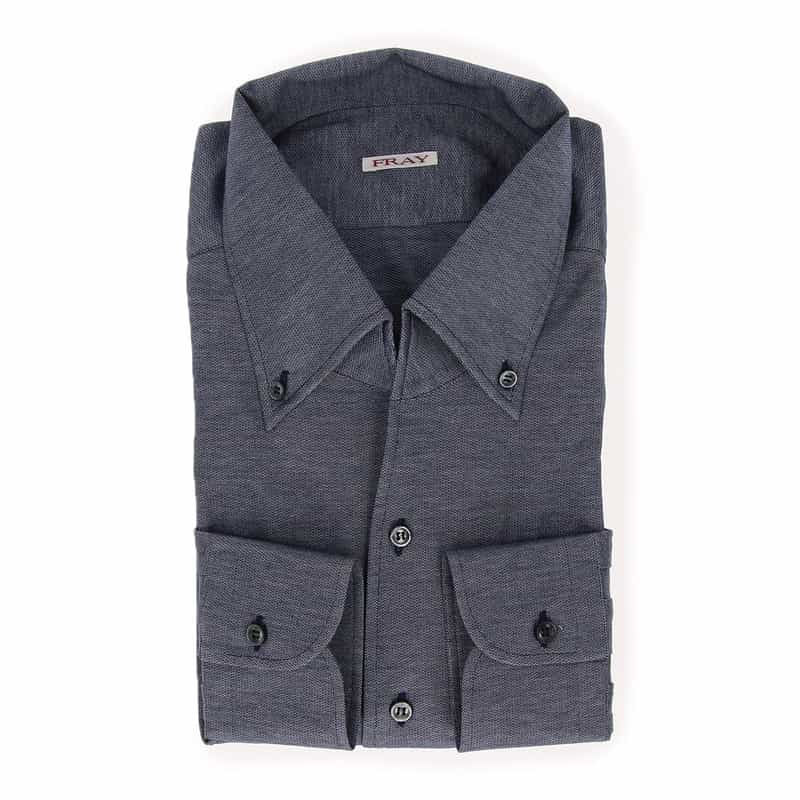 FRAY ジャージードレスシャツ NAVY