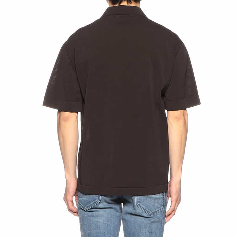 SIDE SLOPE バーニーズ　ニューヨーク限定ドライタッチポロシャツ BROWN