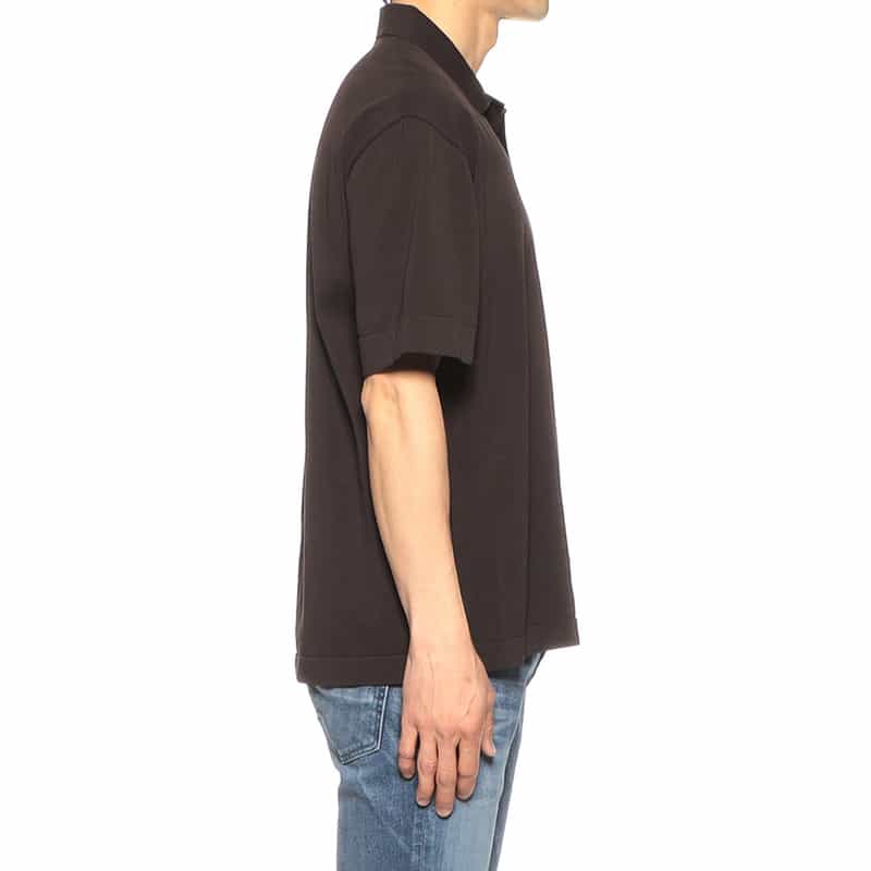 SIDE SLOPE バーニーズ　ニューヨーク限定ドライタッチポロシャツ BROWN