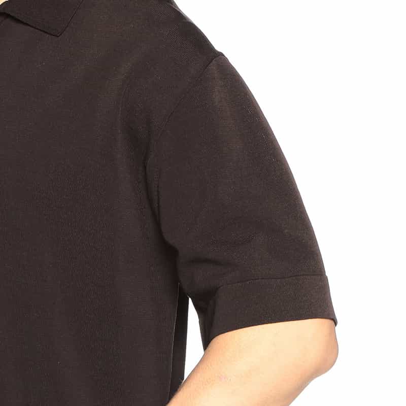 SIDE SLOPE バーニーズ　ニューヨーク限定ドライタッチポロシャツ BROWN